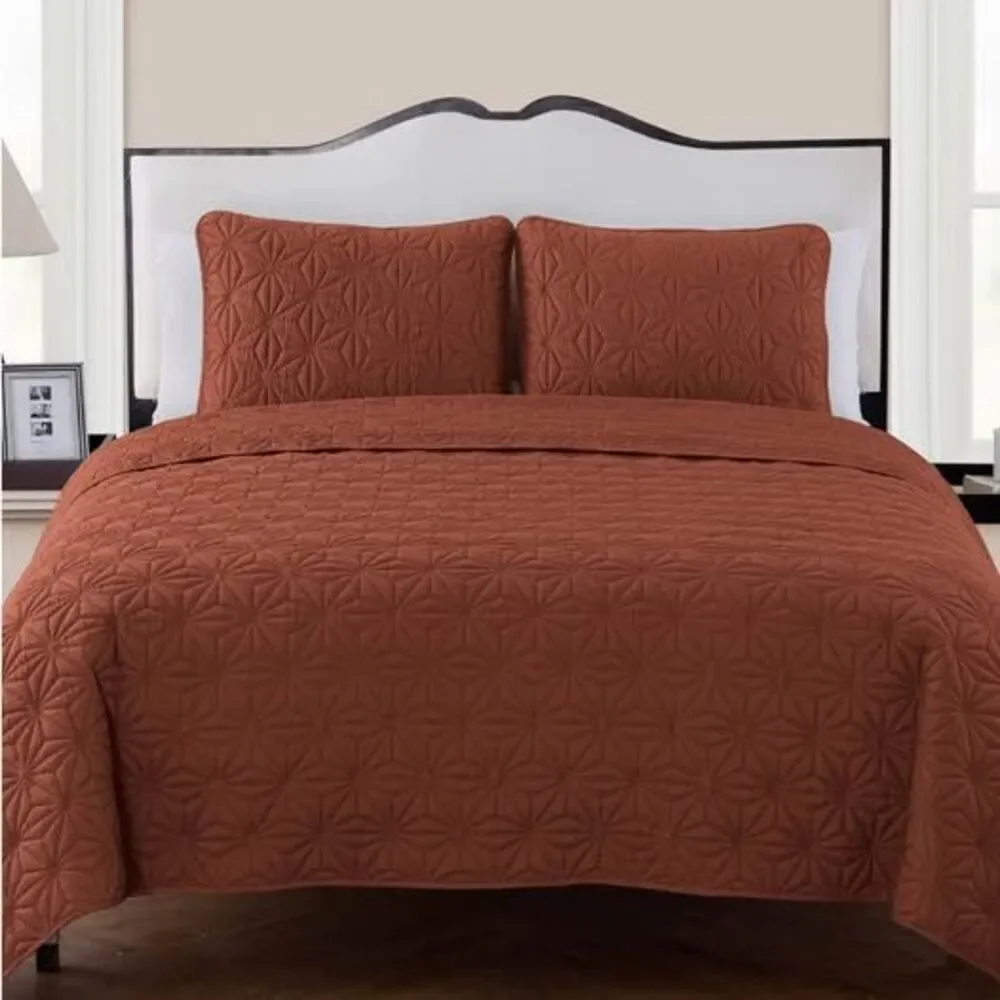 3 Pieces KING Quilt Set Kaleidoscope VCNY Home